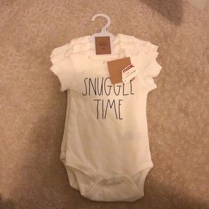 Rae Dunn baby onesies 3-6 months. NWT